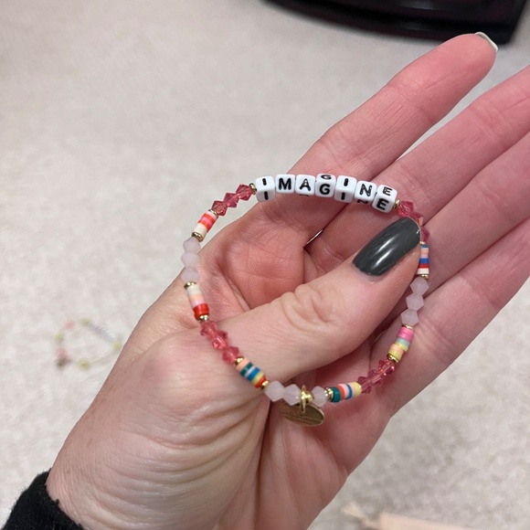 "Imagine" beaded bracelet sz S/M Little Words Project - Picture 3 of 5